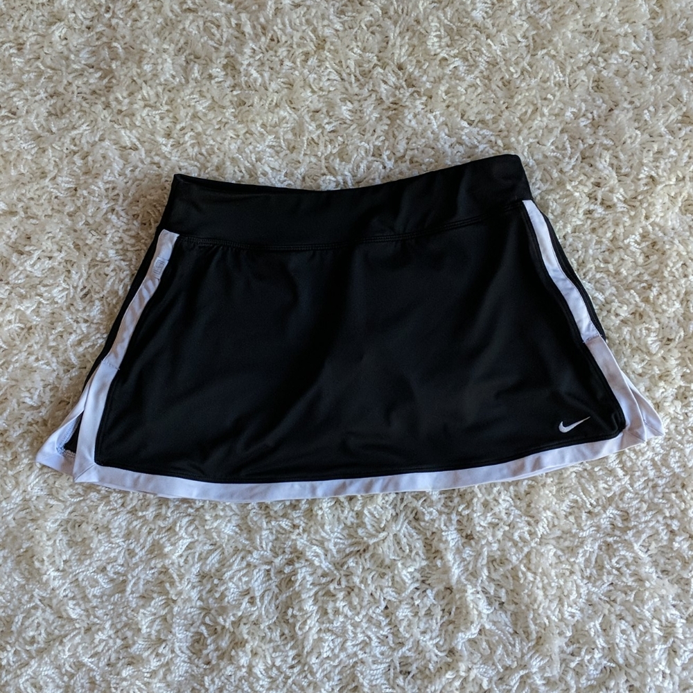 Nike Dri-Fit Tennis Skirt, Black and White, Medium